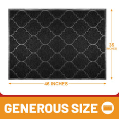 Cosyearn Door Mat 46x35 inches black texture detail