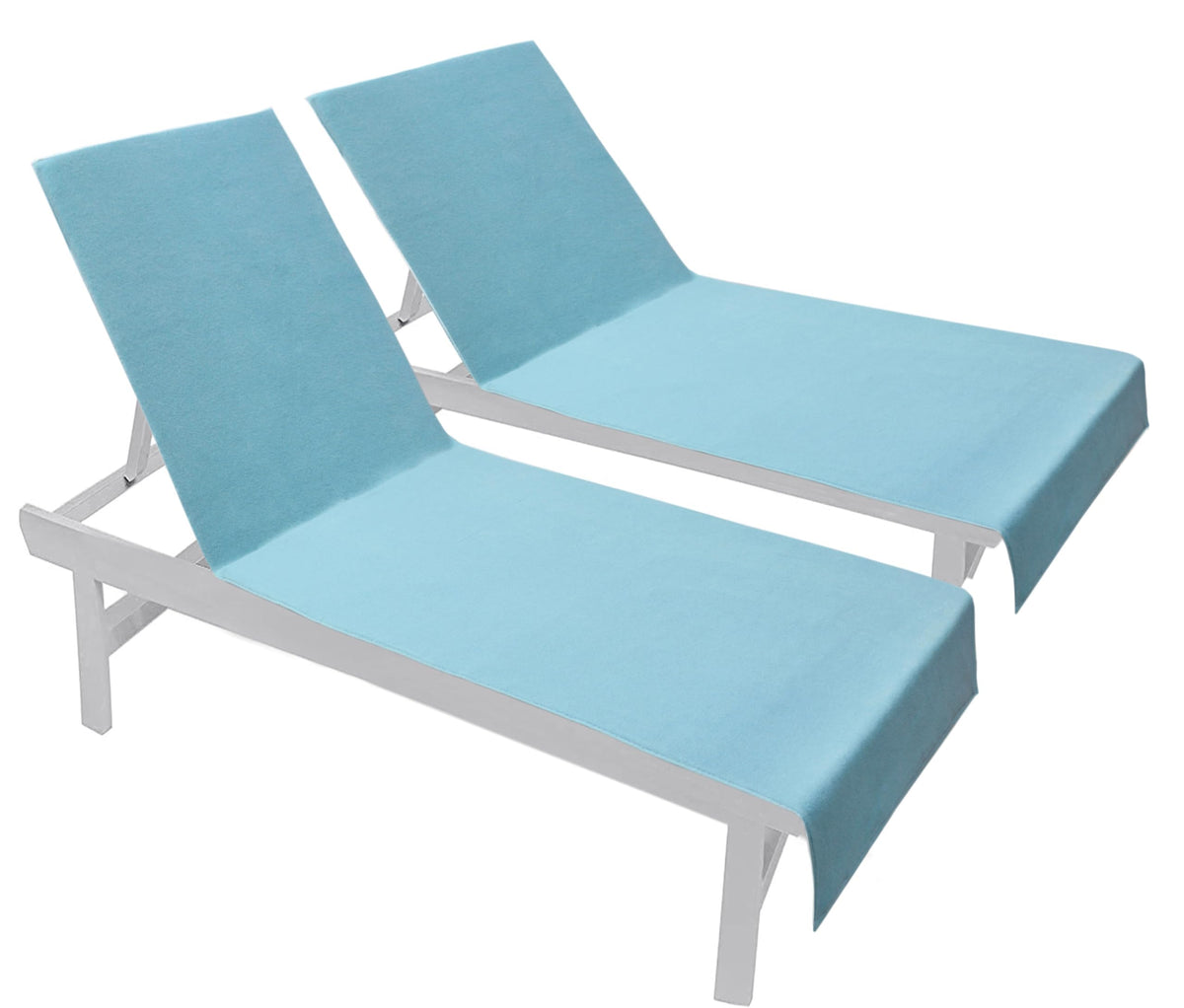 COTTON CRAFT Pool Lounge Chair Cover Blue front view