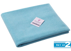 COTTON CRAFT Pool Lounge Chair Cover Blue side view with flap pocket