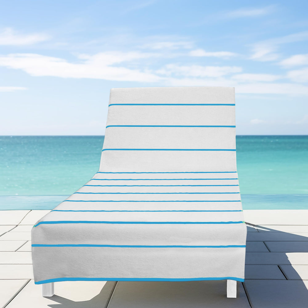 COTTON CRAFT Pool Lounge Chair Cover laid out on a lounge chair