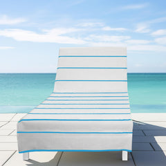 COTTON CRAFT Pool Lounge Chair Cover laid out on a lounge chair