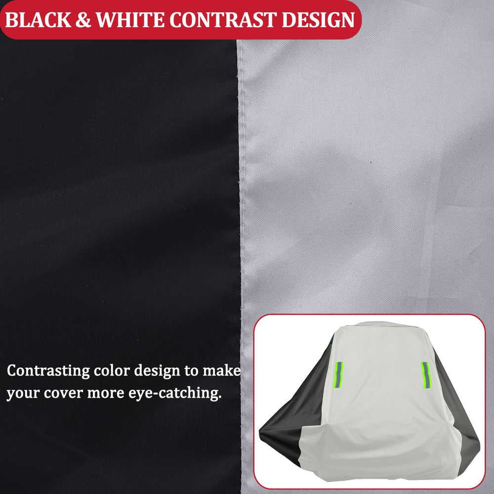 Coverify Lawn Mower Cover in black colour on lawn