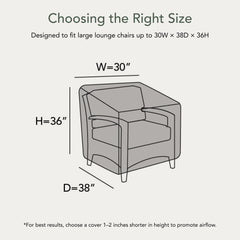Covermates Classic Chair Cover side view with mesh vent
