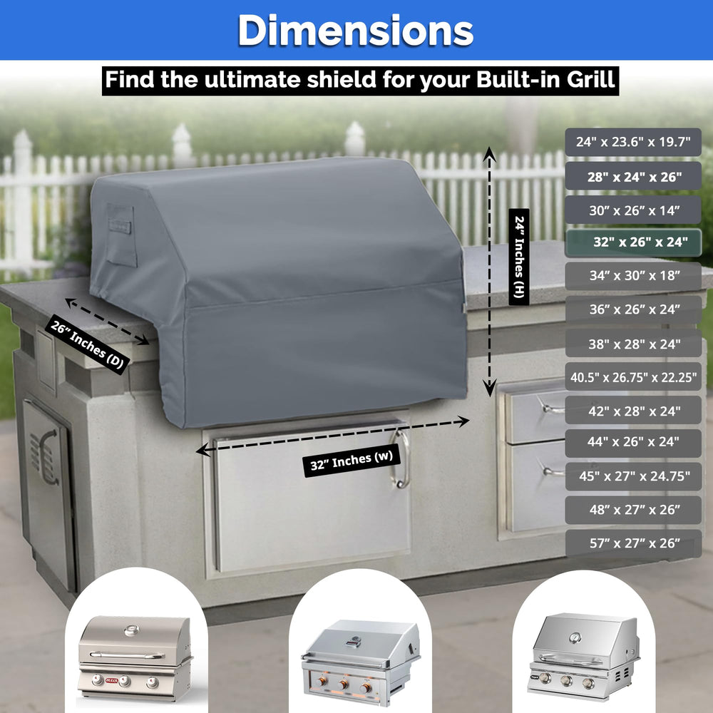 Covers & All Built-in Grill Cover dimensions and specifications
