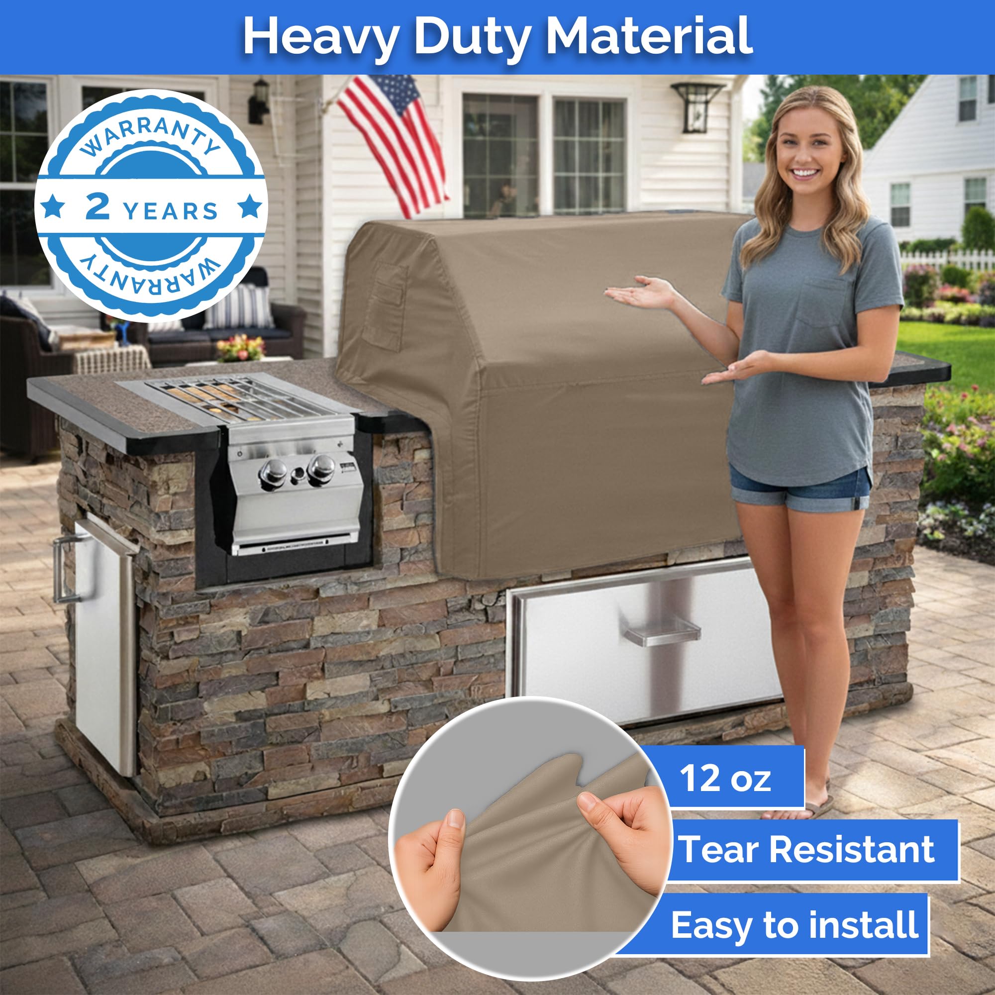 Covers & All Built-in Grill Cover displayed with grill