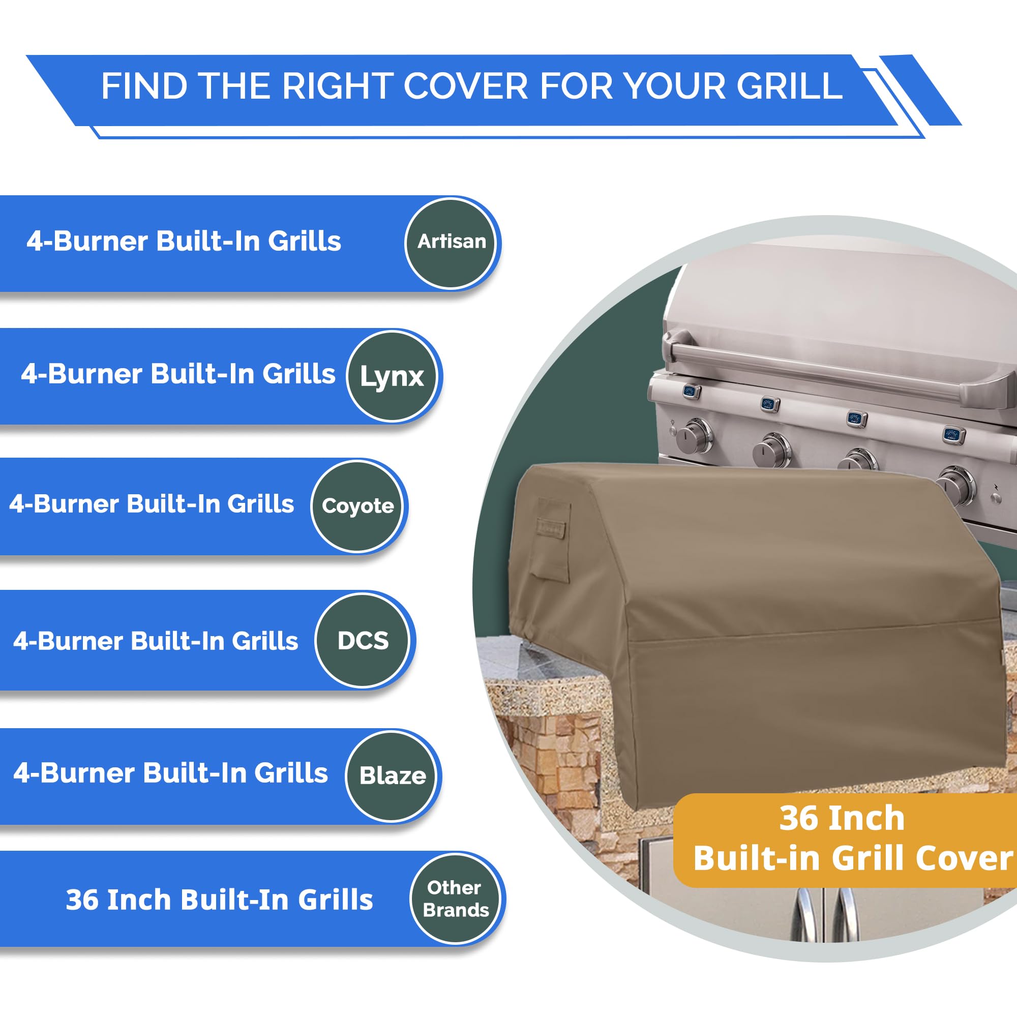 Covers & All Built-in Grill Cover on grill outdoors