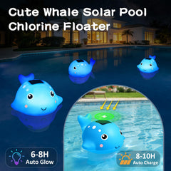 Covfirst Solar Pool Chlorine Floater side view showing basket