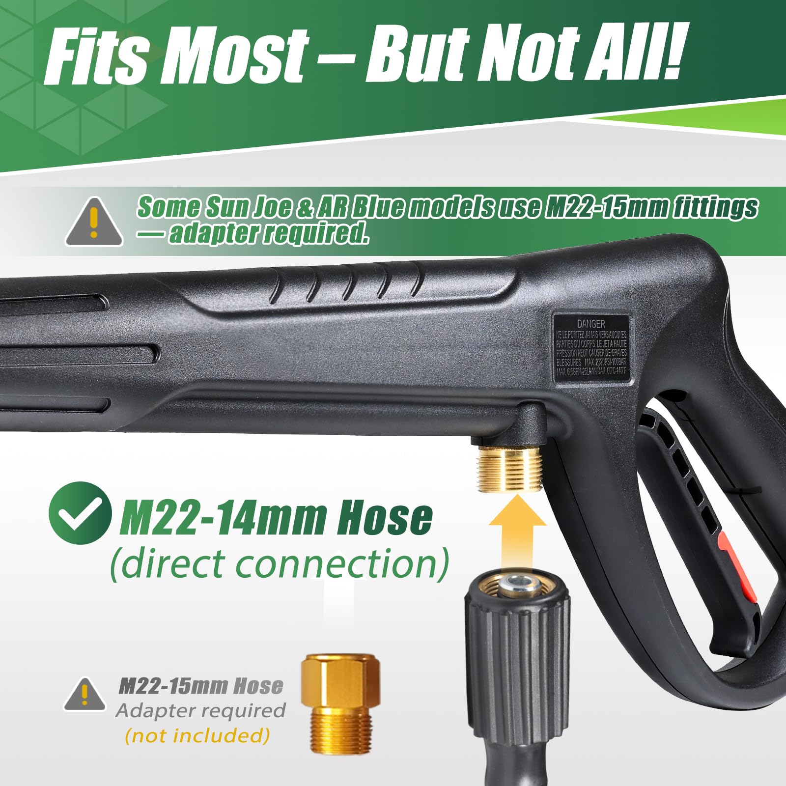 Coyardor Pressure Washer Gun Wand dimensions and specifications
