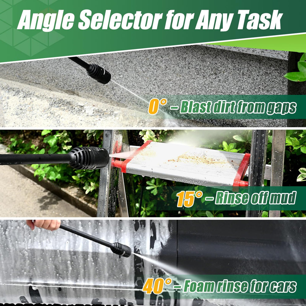 Coyardor Pressure Washer Gun Wand showing 3-in-1 nozzle features