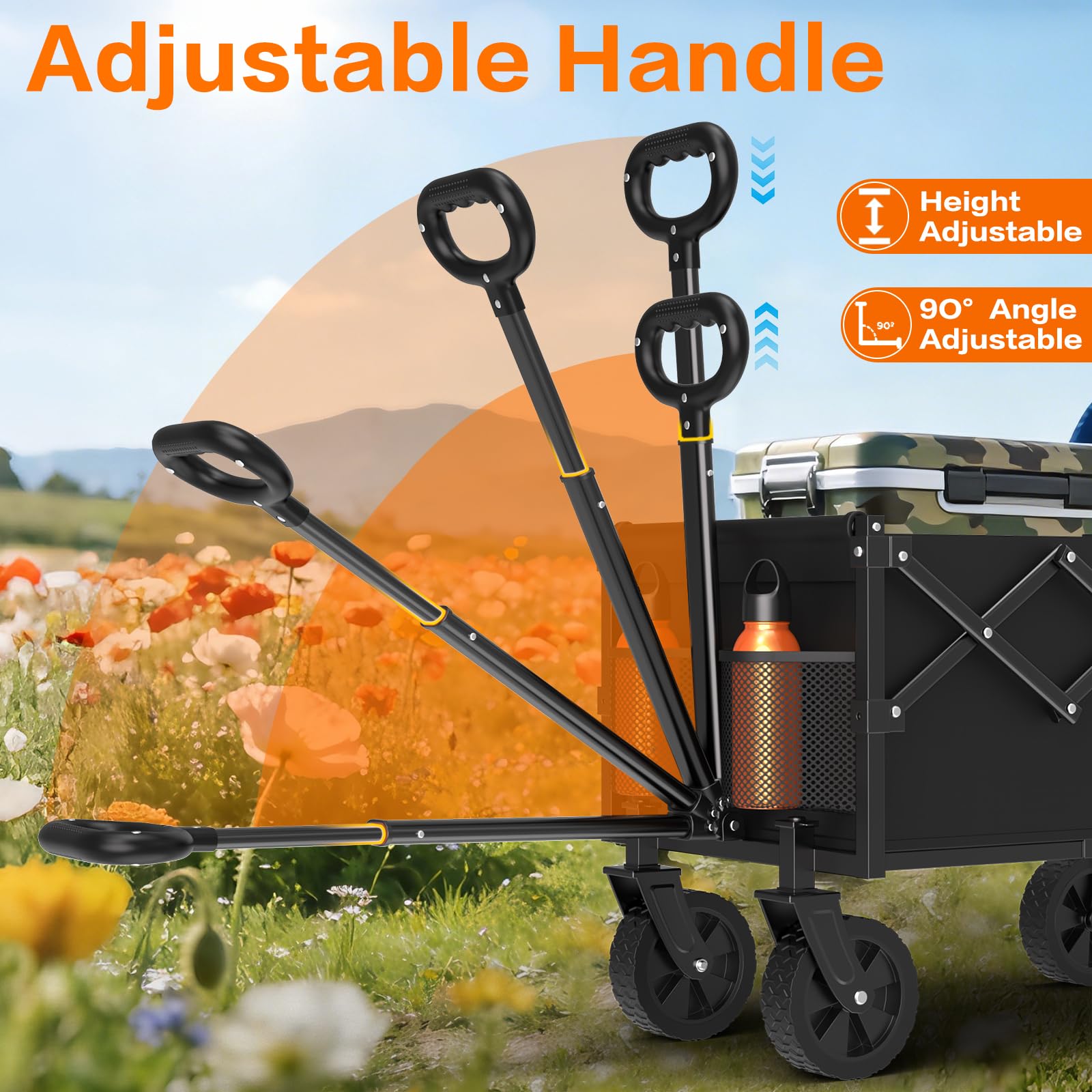 COZEER Folding Heavy Duty Wagon collapsed for storage