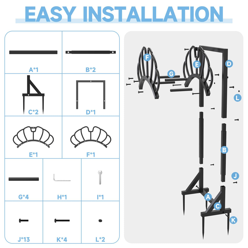 COZEER hose holder showing all-weather powder-coated finish