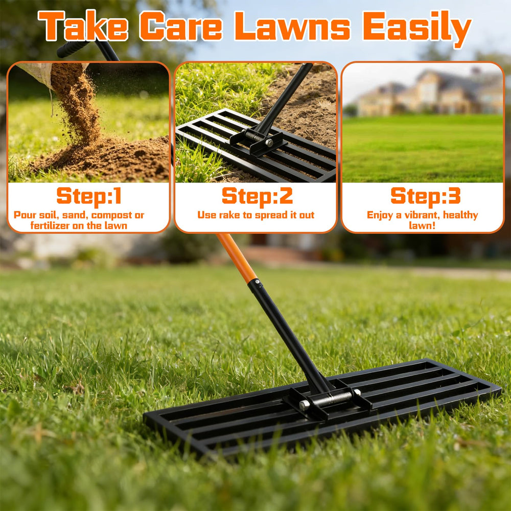 COZEER Leveling Rake stored in a garage