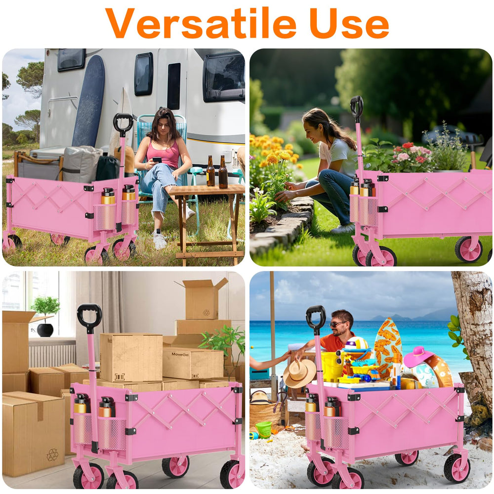 COZEER wagon 360° swivel wheels on sandy terrain
