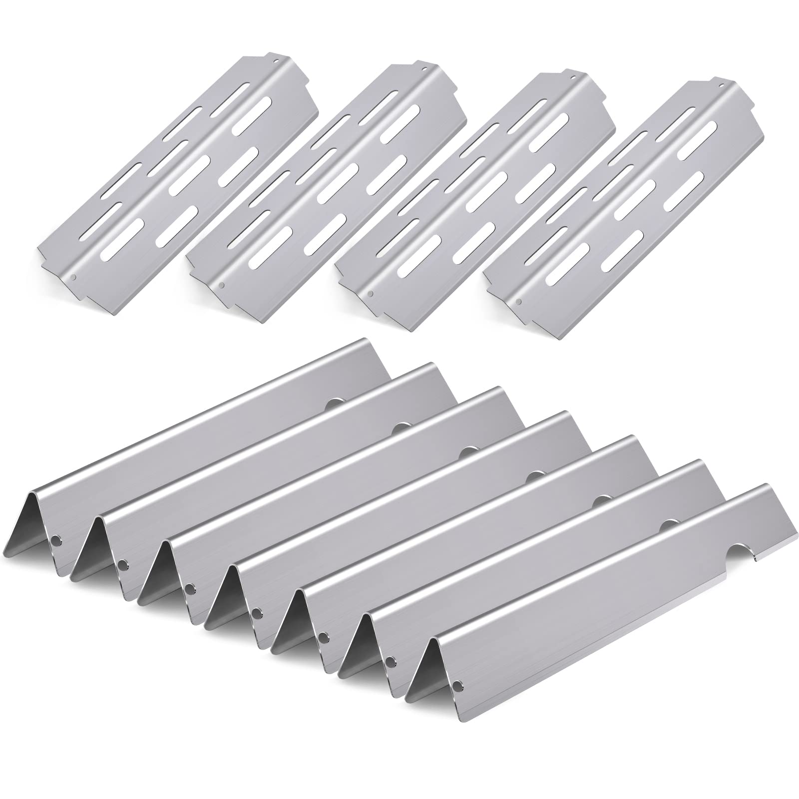 Cozilar Grill Flavorizer Bars front view, stainless steel finish