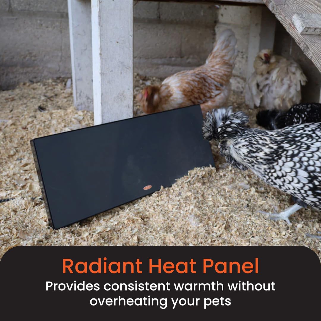 Cozy Products Chicken Coop Heater flat-panel size comparison