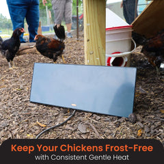 Cozy Products Chicken Coop Heater side view showing ON/OFF switch