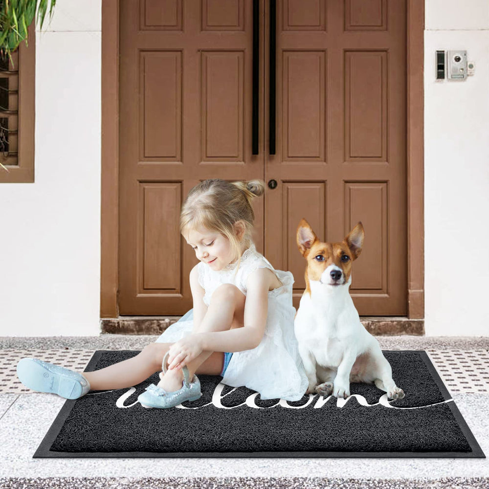 CozyBounty Black Welcome Doormat packaging