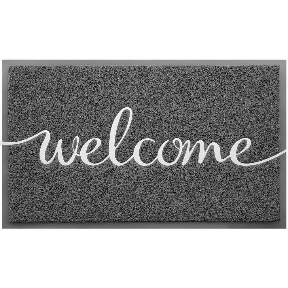 CozyBounty Grey Door Mat front view, 36"x24"