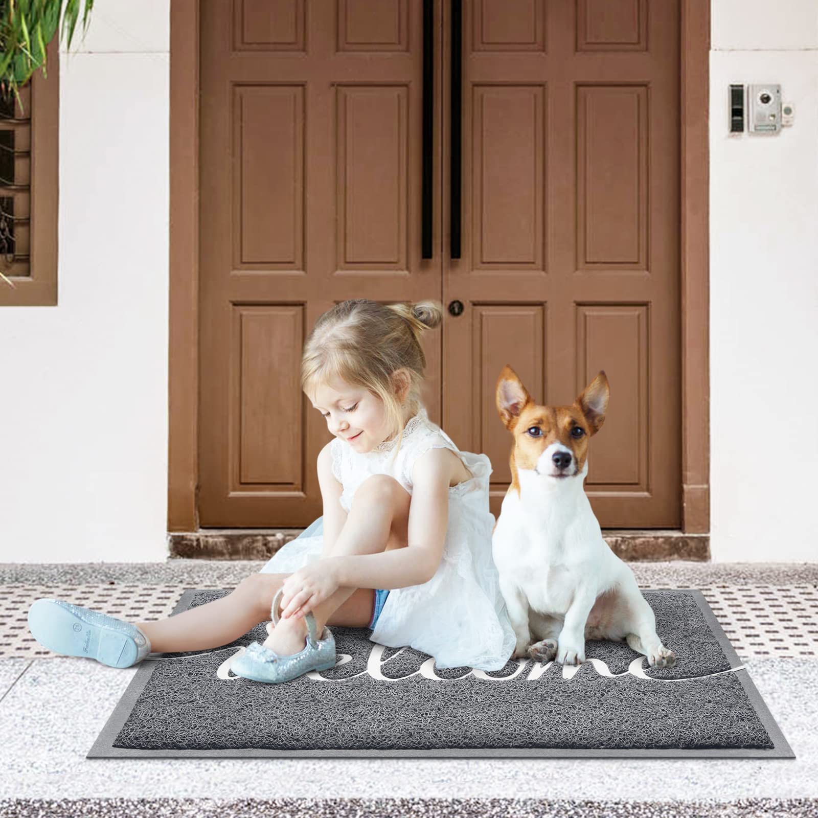 CozyBounty Grey Door Mat packaging display