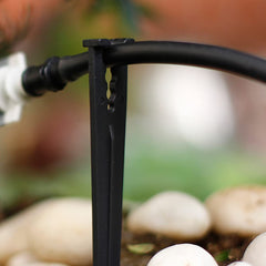 cozyou black irrigation support stakes with drip irrigation system