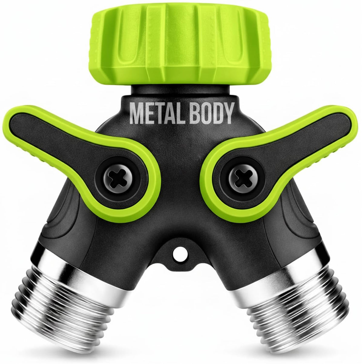 Craft911 2 Way Hose Splitter Heavy Duty Metal in Green