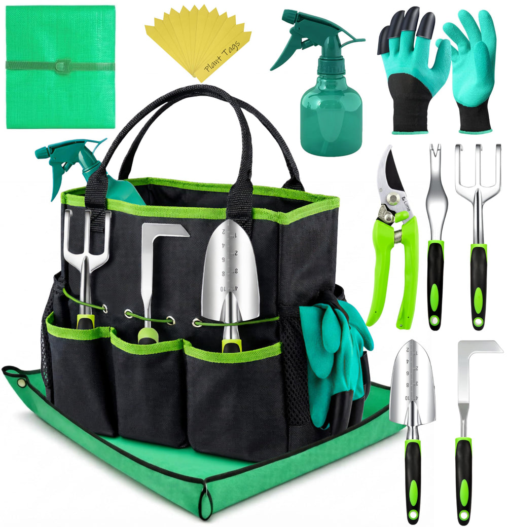 Craft911 Heavy Duty Gardening Tools Set including potting mat and garden tools