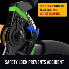 Craft911 pruning shears cutting branches in a garden