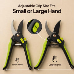 Craft911 pruning shears in green with Teflon coating