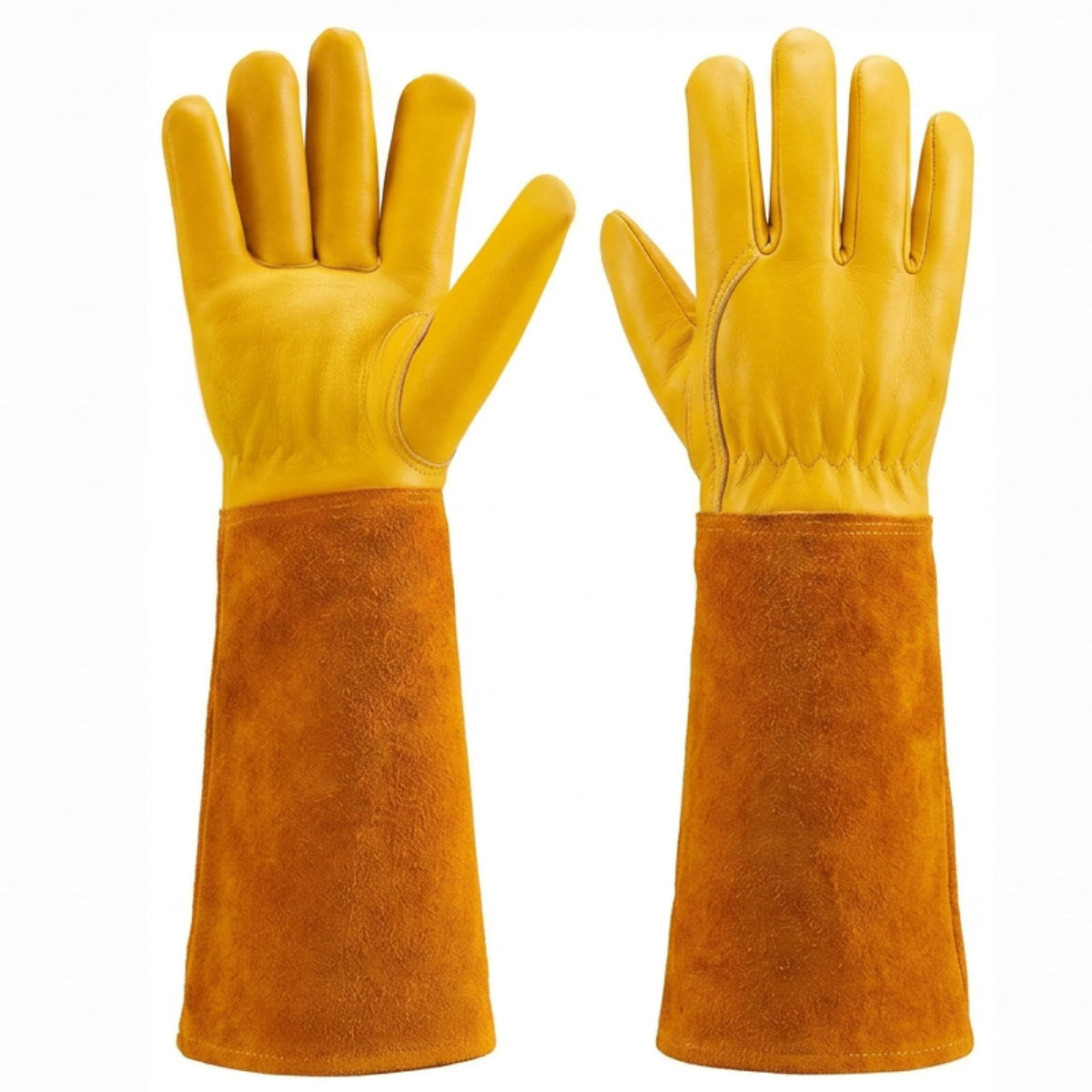 Craft911 Thorn Proof Gardening Gloves front view, yellow, X-Large
