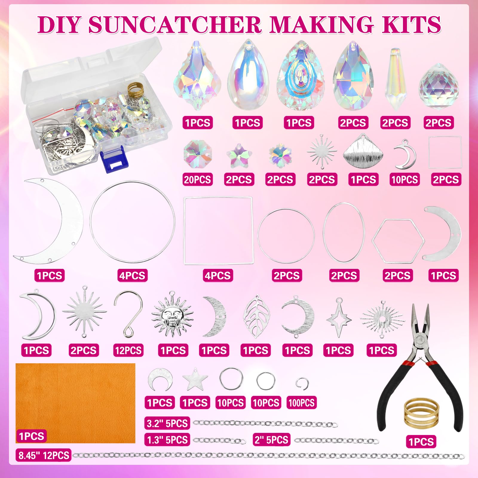 Crafting tools included in Worgree sun catcher kit