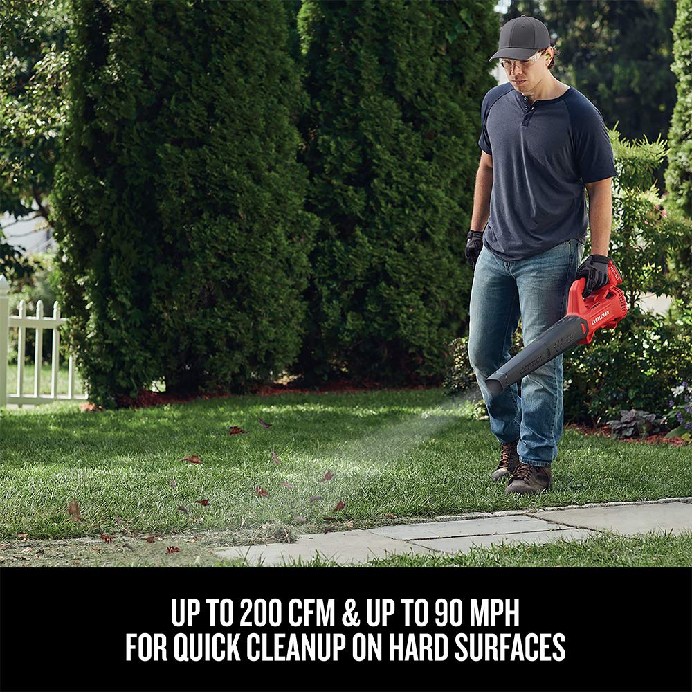 CRAFTSMAN 20V MAX Leaf Blower integrated nozzle scraper