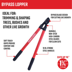 CRAFTSMAN Bypass Lopper featuring soft touch grips