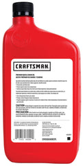 CRAFTSMAN Premium Bar & Chain Oil 1 Quart black bottle side view