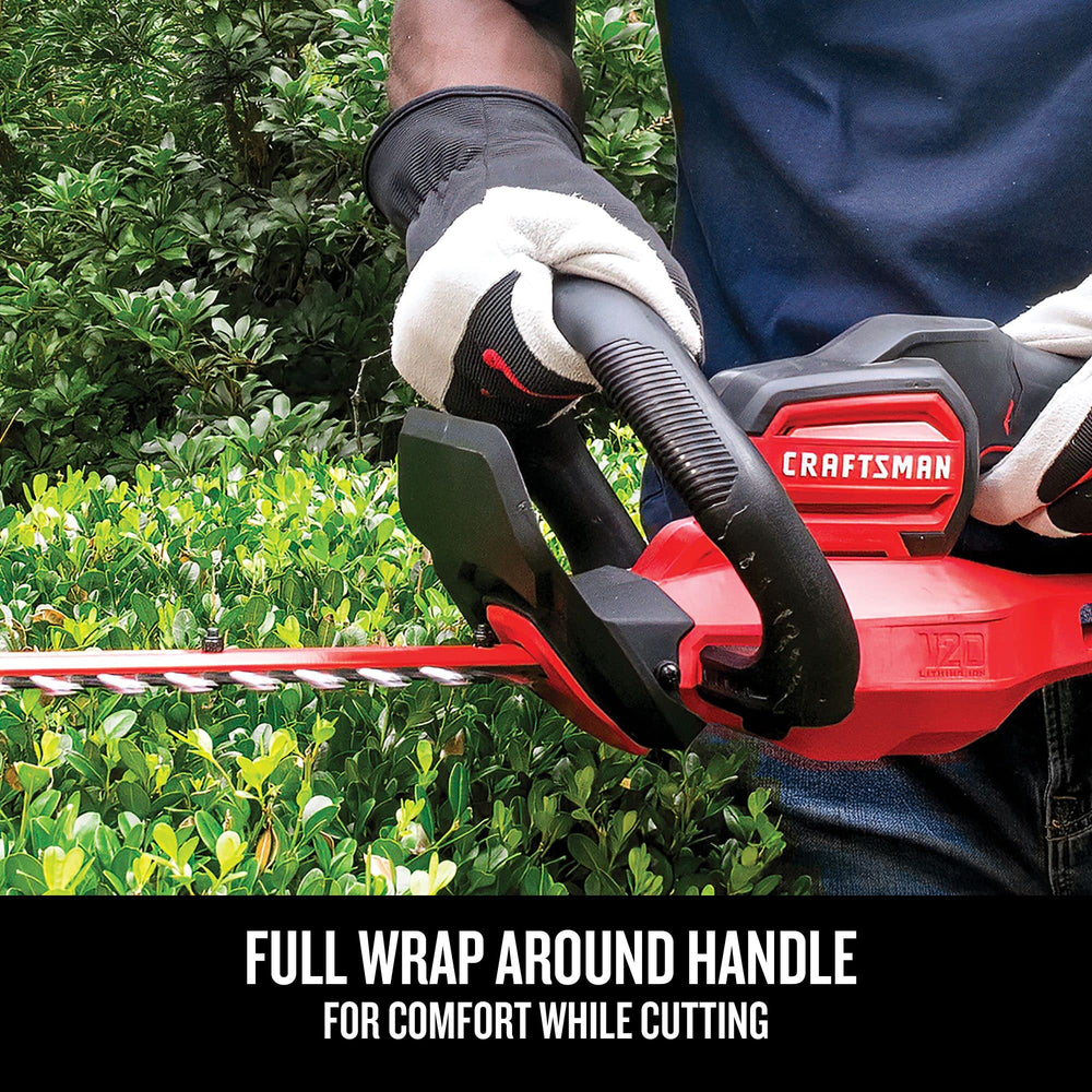 CRAFTSMAN V20 Cordless Hedge Trimmer 22-inch in garage storage