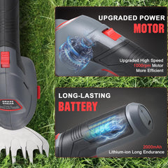 CRAFTZONE Cordless Grass Shear with Type-C charging cable