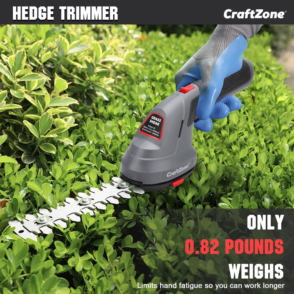 CRAFTZONE Cordless Trimmer side view with safety lock feature
