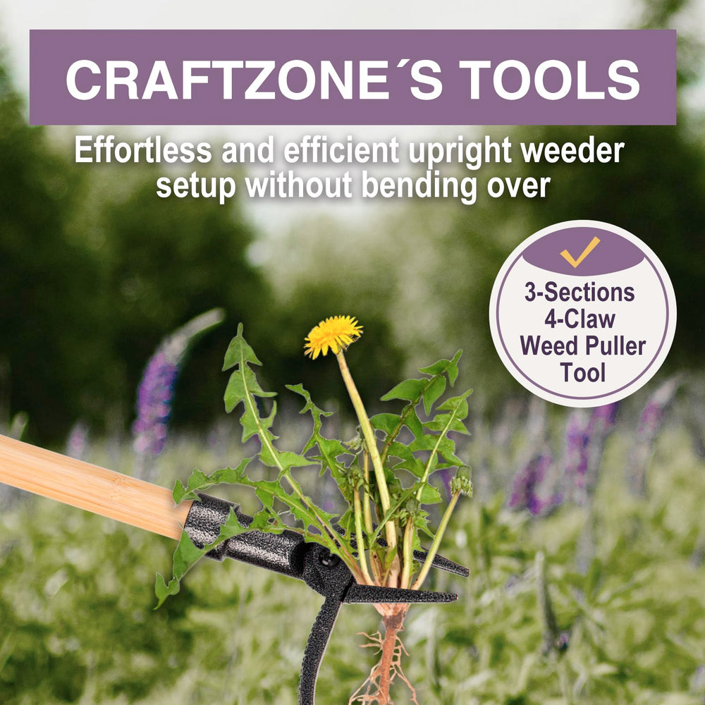 CRAFTZONE Weed Puller Tool adjustable sections showing length options