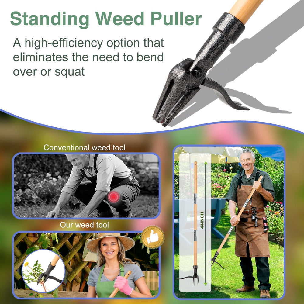 CRAFTZONE Weed Puller Tool in garden setting removing weeds