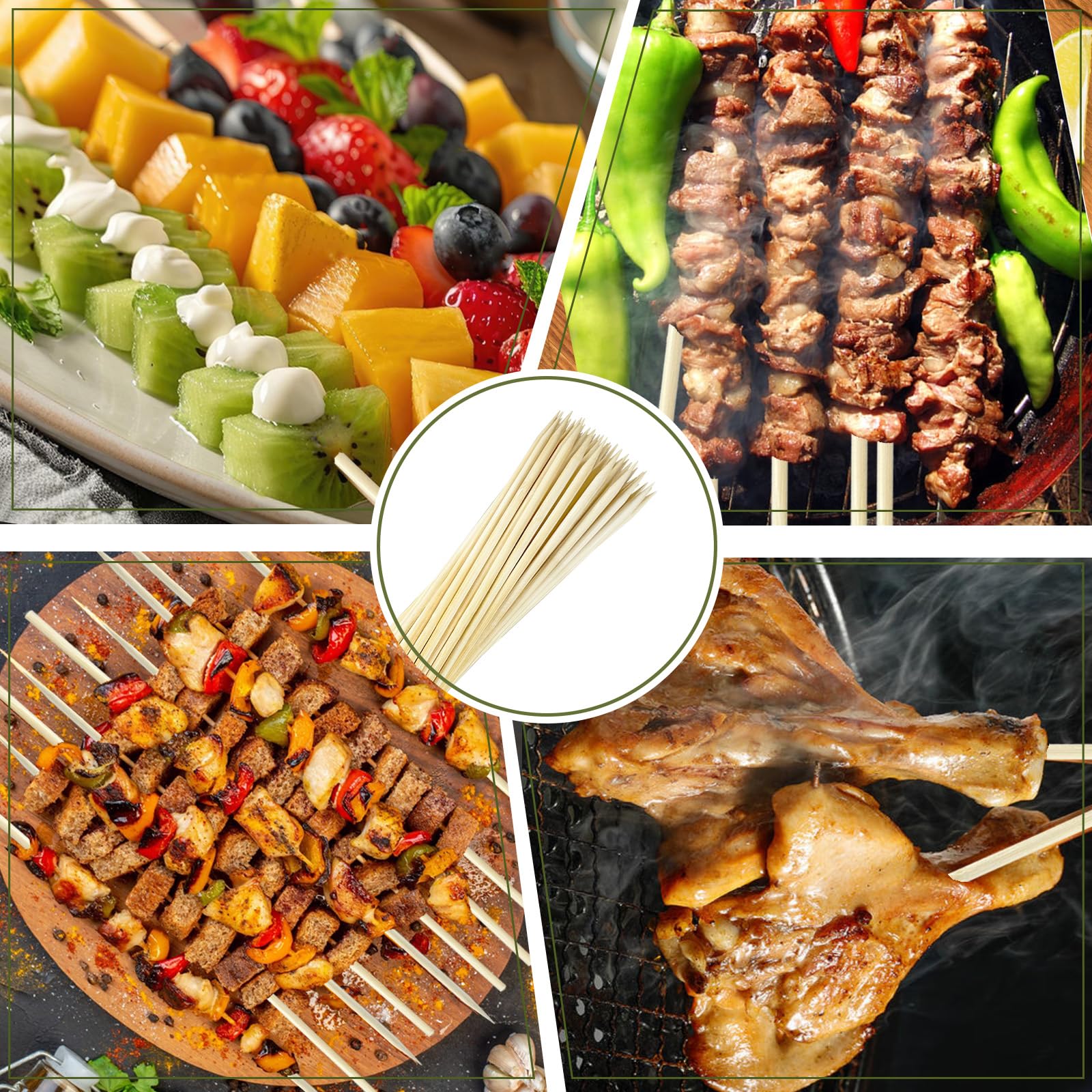 CrazyTerra bamboo skewers alongside barbecued food