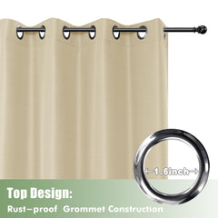 Cream HolidayIdeas Outdoor Curtains draped on a gazebo