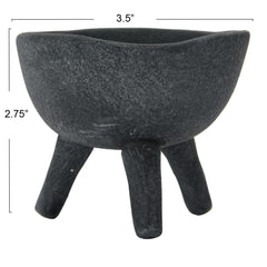 Creative Co-Op terracotta planter side view showcasing asymmetrical edge
