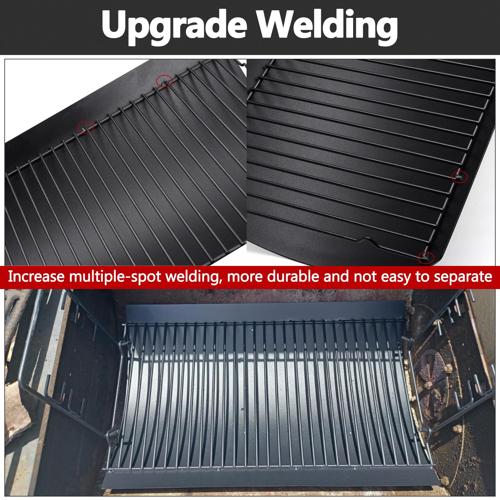 Criditpid 20 Inch Ash Pan showing sturdy multi-point welding