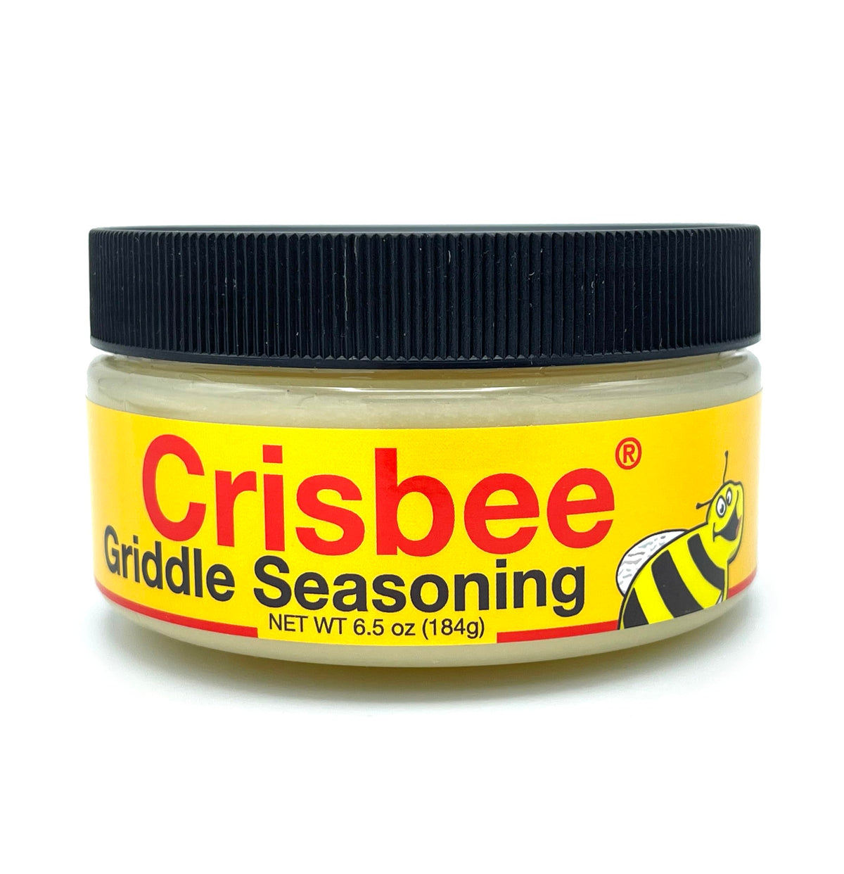 Crisbee Griddle Seasoning 6.5oz front view with yellow packaging