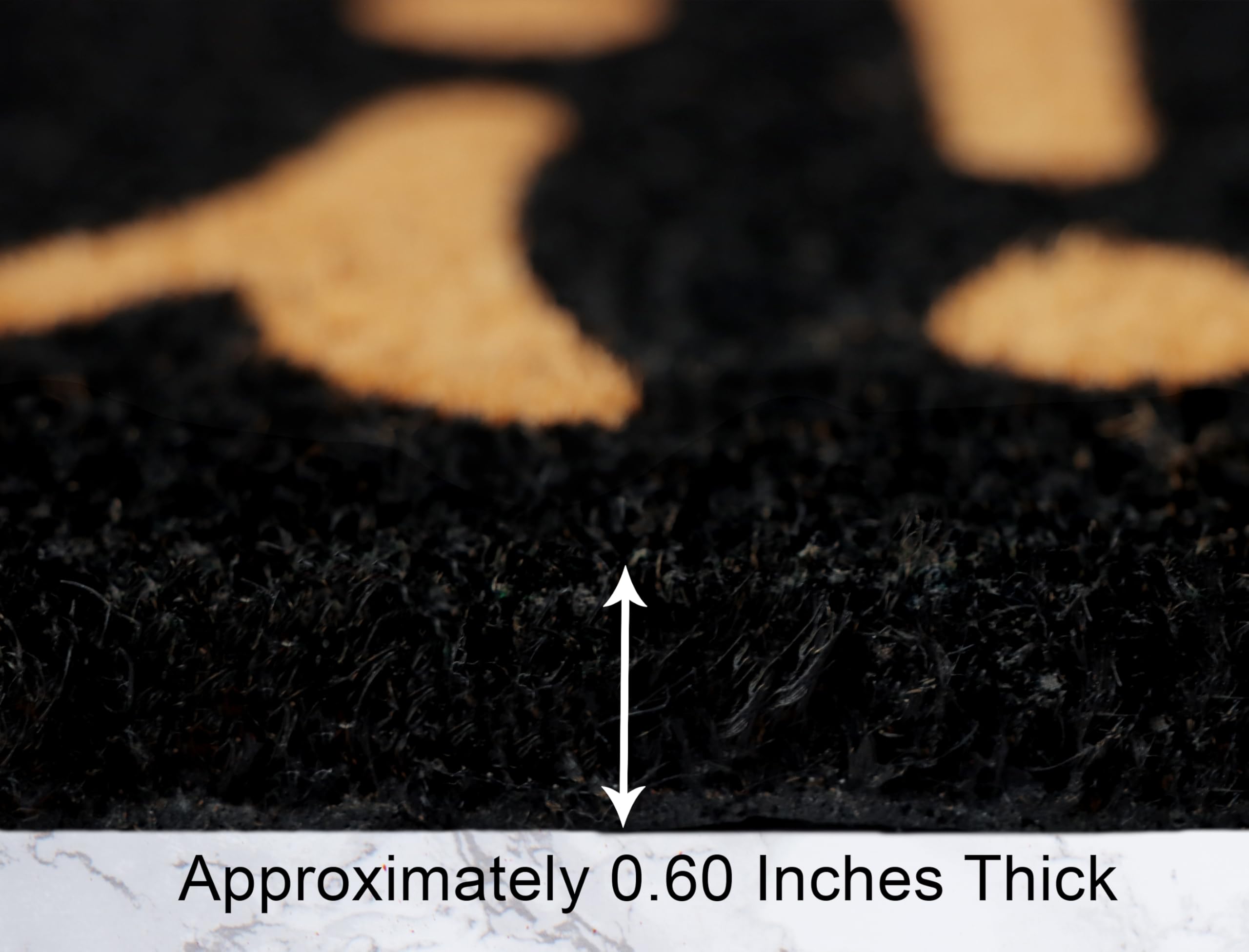 Croft&Cane Black Coir Doormat against a white background