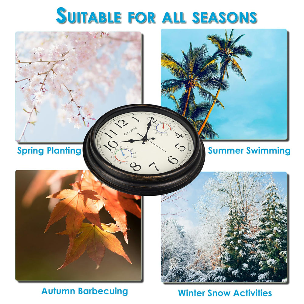 Crosstime 16-inch clock with bold numerals