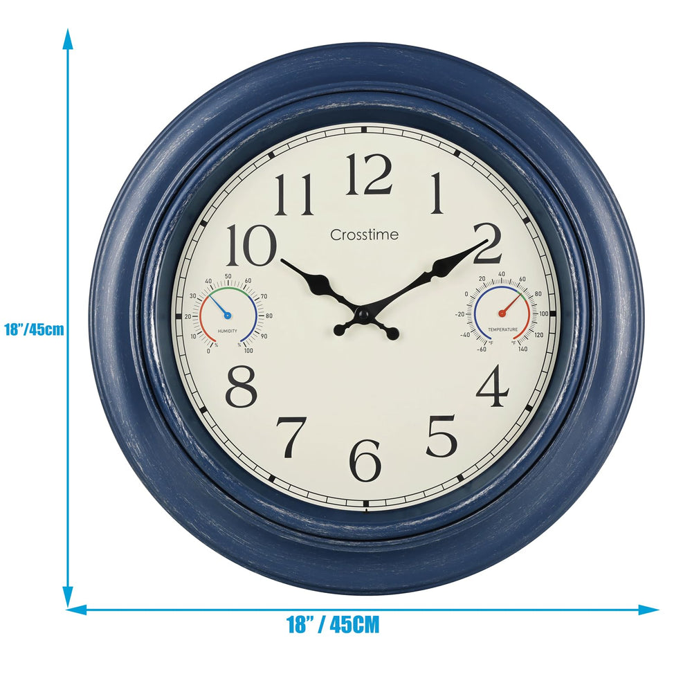 Crosstime outdoor clock in a garden setting