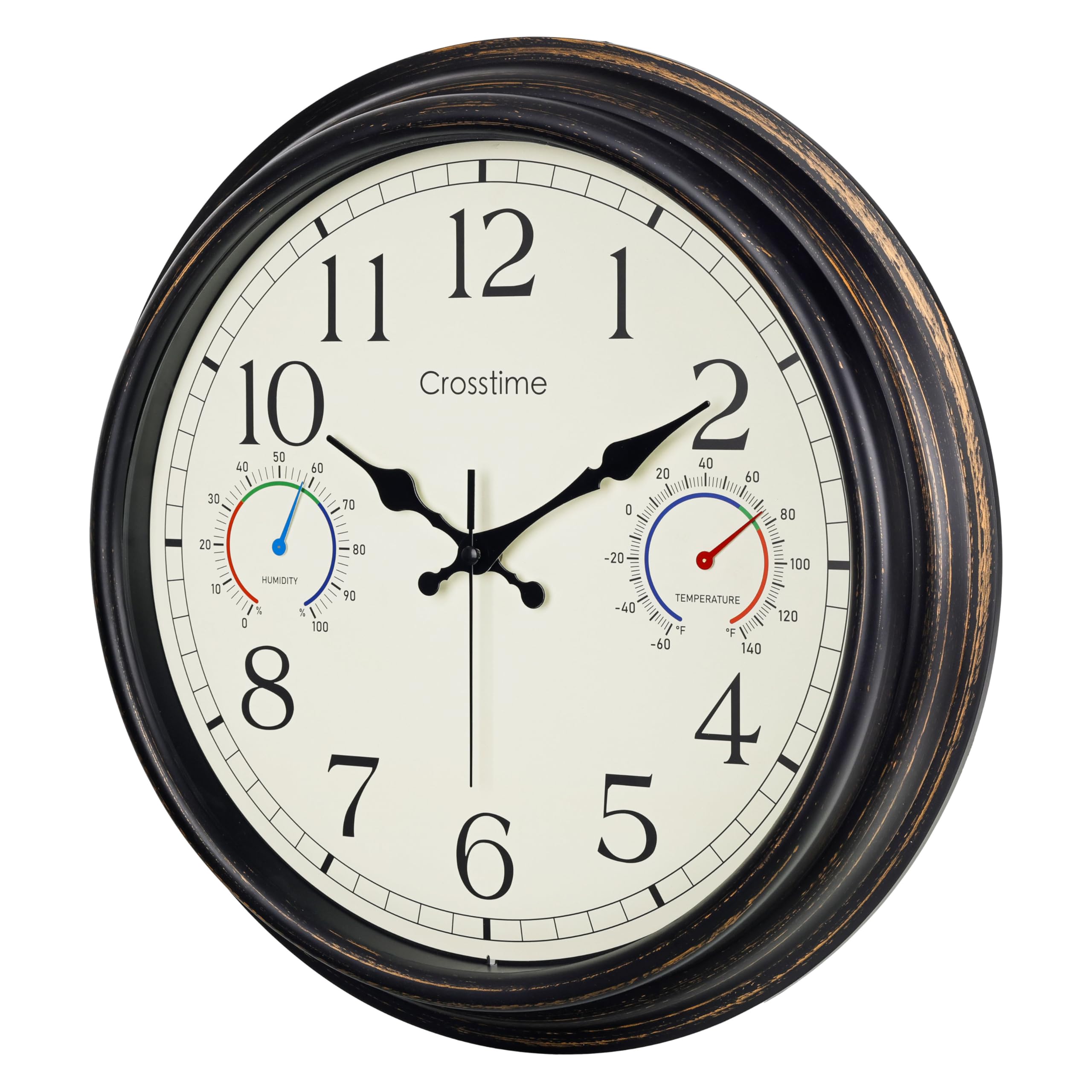 Crosstime wall clock with garden backdrop