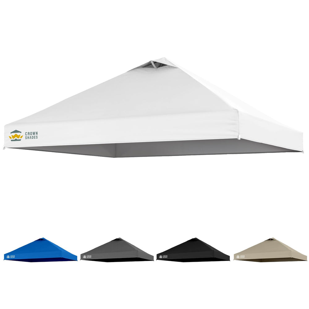 CROWN SHADES 10x10 Canopy Replacement Top in white front view
