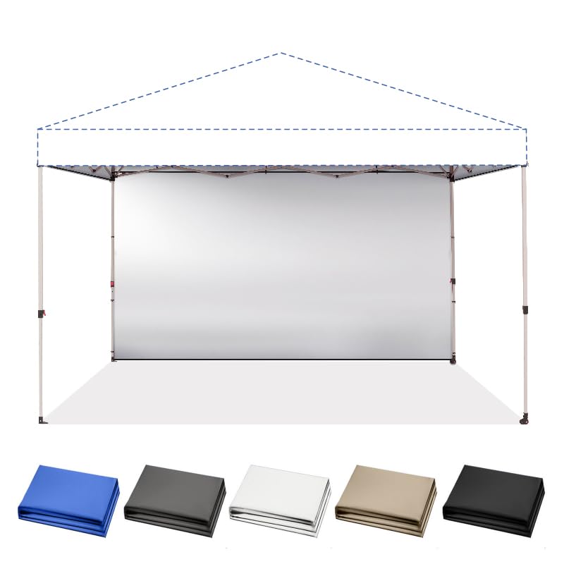 CROWN SHADES 12x12 canopy sidewall black front view