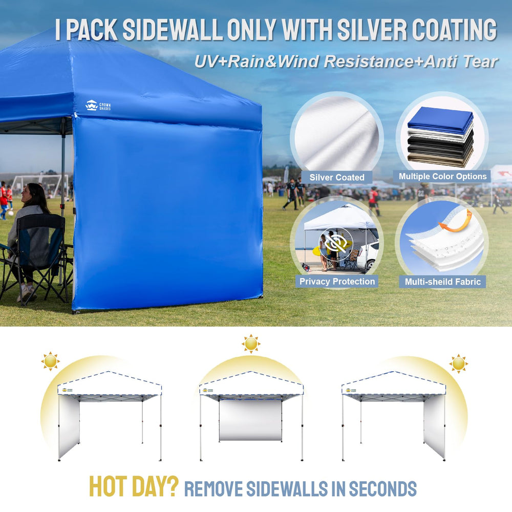 CROWN SHADES 8x8 Canopy Sidewall packaging